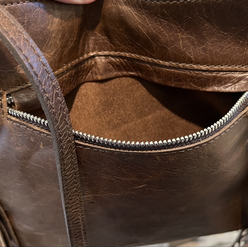 Streets Ahead Crochet, Bead & Italian Leather Boho Crossbody Made… - Picture 7 of 15